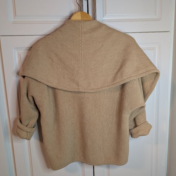 MINT CONDITION Liz Claiborne 100% Merino Wool Camel Knit Cardigan | Women's XL - Picture 3 of 13